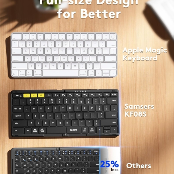 Portable Black Bluetooth Keyboard - Picture 5 of 11